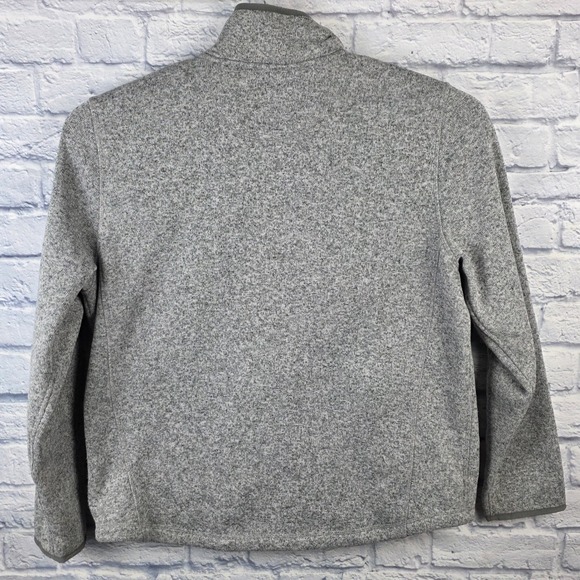 LL Bean Mens Sweater Fleece Full Zip Jacket Outdoor Gray Heathered Size XL - Picture 3 of 6